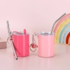 Amazon stainless steel ring mug with straw, insulated cup, portable mini handle car cup for both car and outdoor use Specification image